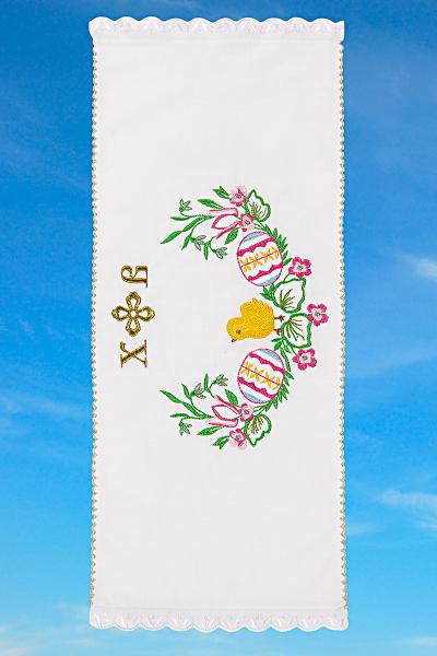 Полотенце пасхальное, белое 150200193-001(2)