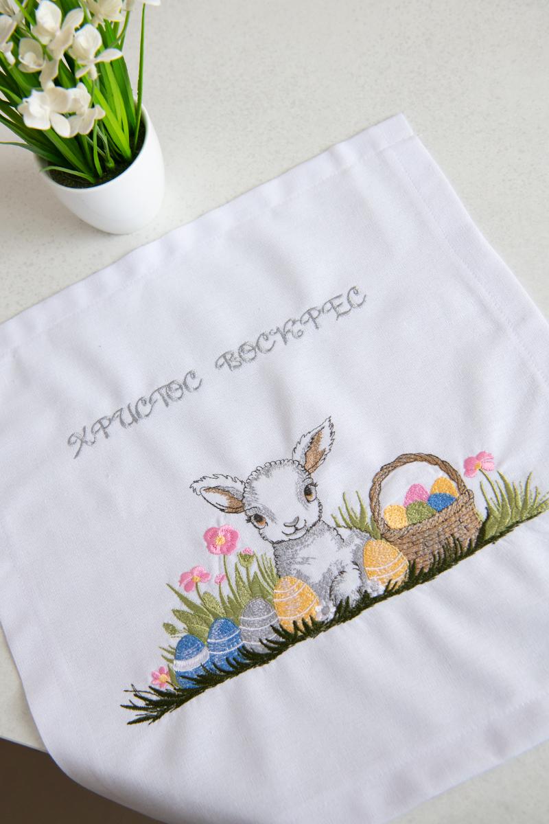 Серветка пасхальна, біла 150208193-001