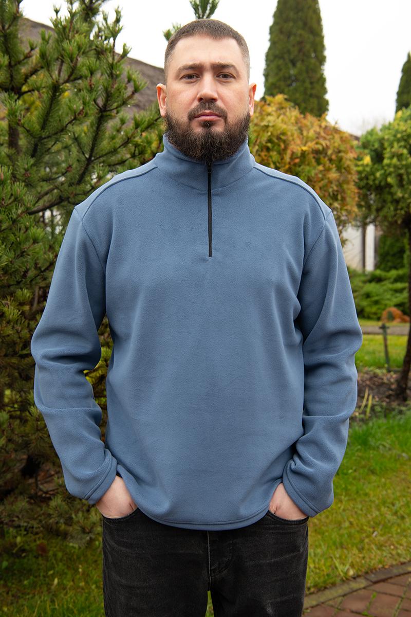 Флисовая кофта мужская, джинсовая 480925903-017