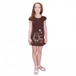 Платье детское, коричневое 180631111-033