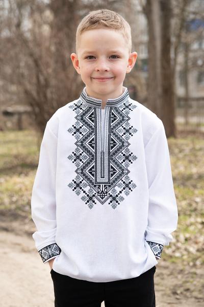 Вишиванка для хлопчиків, біла 210529193-001