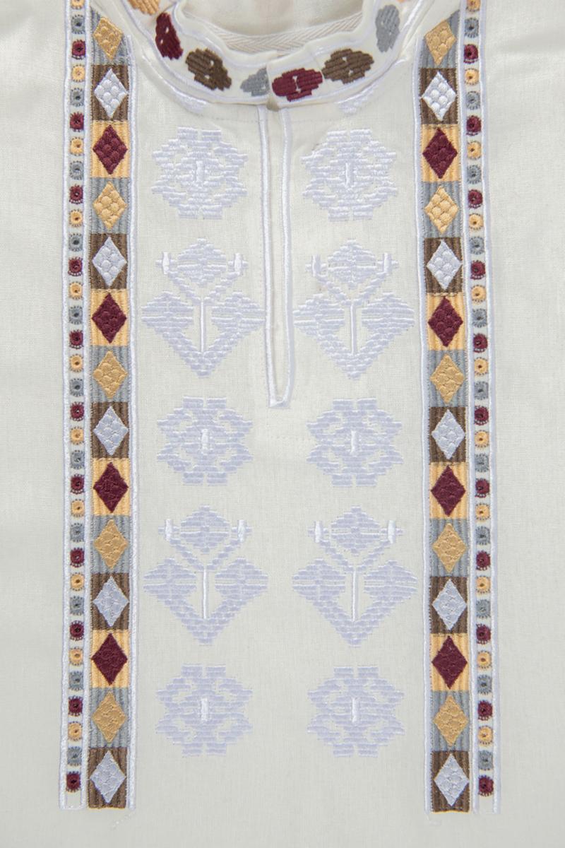 Вышиванка для мальчиков, молочная 210525193-035