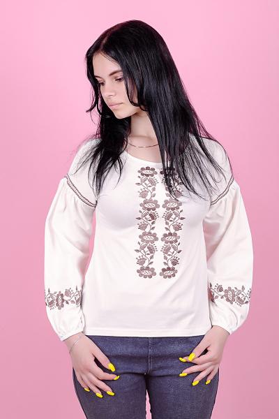 Вишиванка для дівчаток-підлітків, кремова 010385111-034(5)