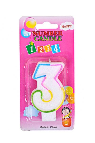 Подивитись Свічка-цифра для торта 3, 809783600-112 Свічка-цифра для торта 3, 809783600-112