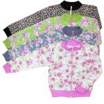 Куртка-бомбер детская, кремовая с розовыми вставками 050062209-075