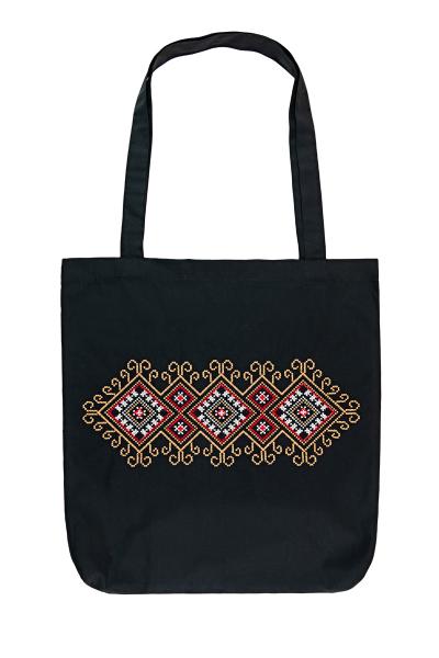 Сумка еко, Орнамент, чорна 800940241-002