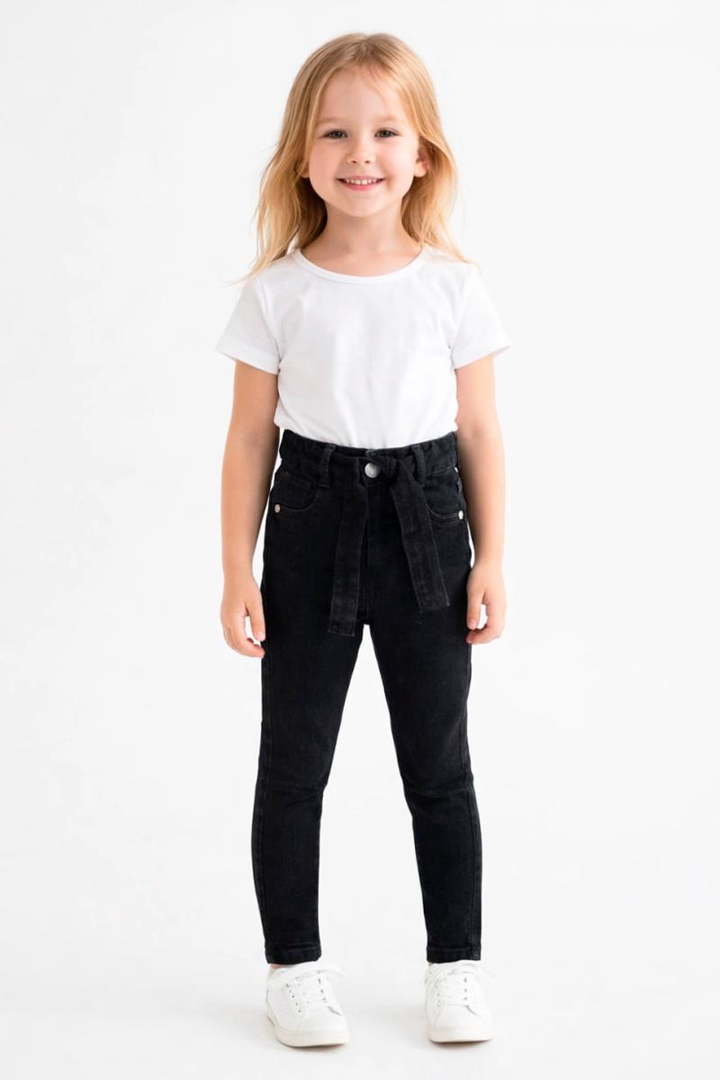 Джеггинсы для девочки, черные 030472143-002