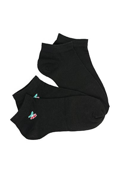 Носки женские укороченные, черные 603004026-002