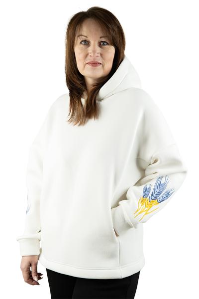 Жіночий худі, молочний 400821204-035