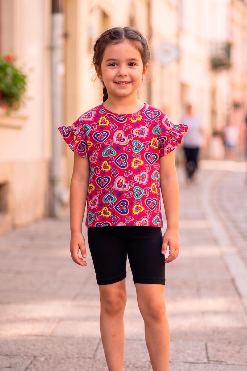 Футболка для дівчинки, малинова 260329146-006