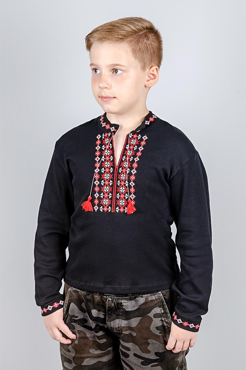 Вышиванка детская, черная с красной вышивкой 210476303-196