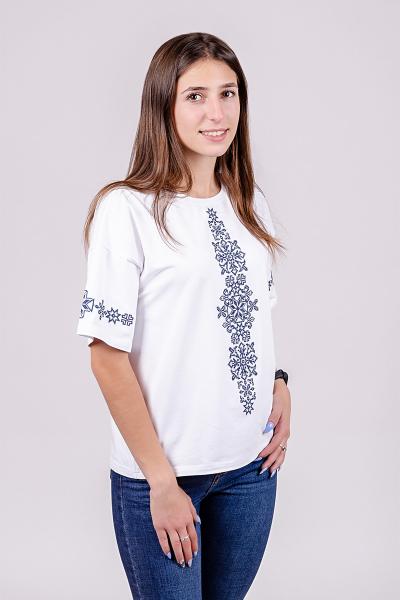Посмотреть Блуза женская с вышивкой, белая 300612111-001 Блуза женская с вышивкой, белая 300612111-001