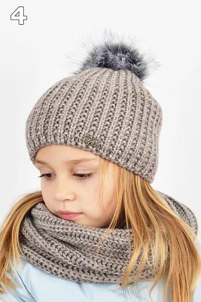 Шапка и снуд детские, карамель 043338-030