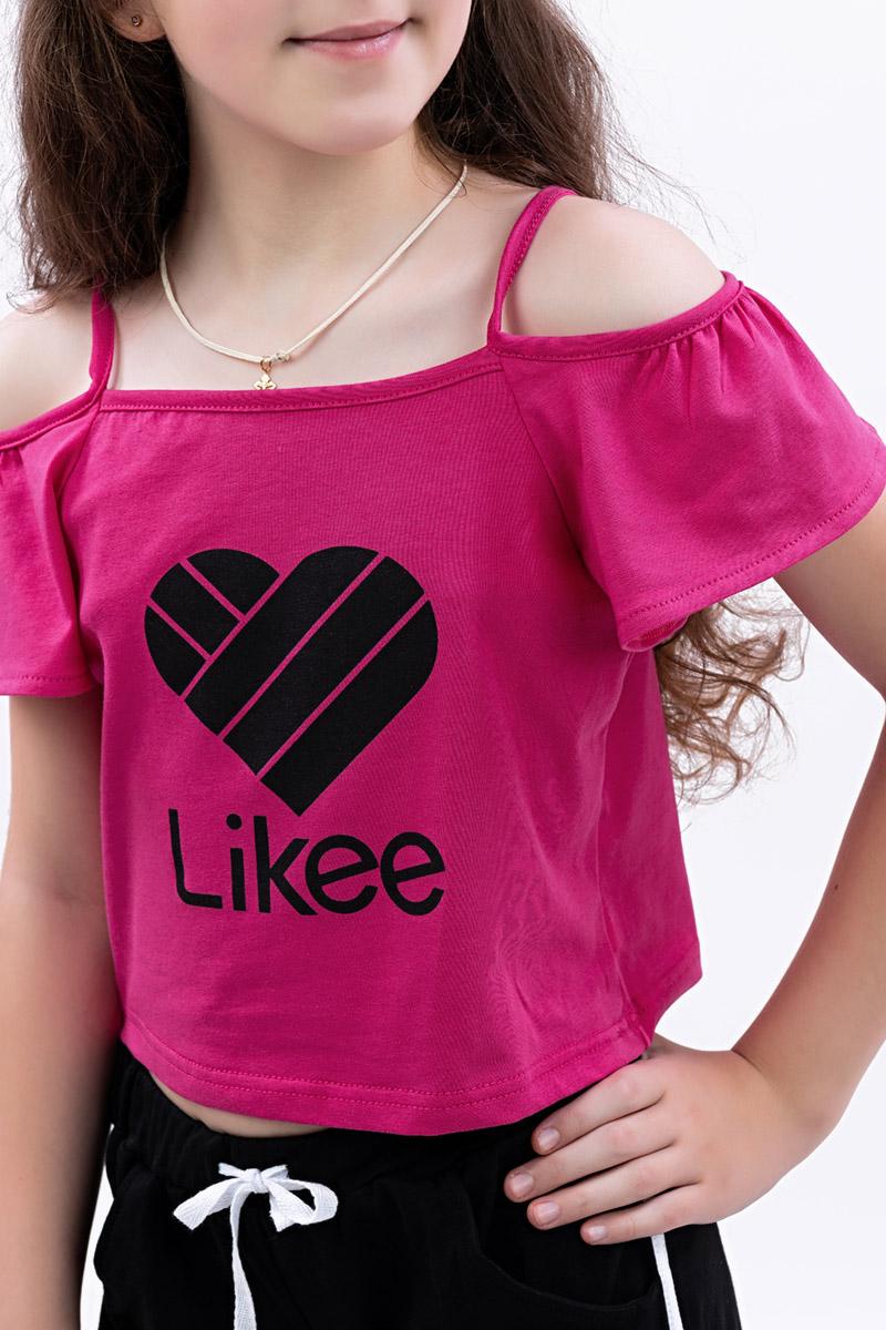 Блуза для девочек подростков, малиновая 010397111-006