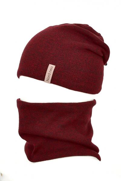 Шапка и хомут, бордовый 041020-039
