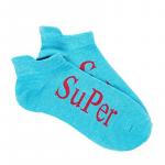 Шкарпетки жіночі укорочені, блакитні 600019105-016