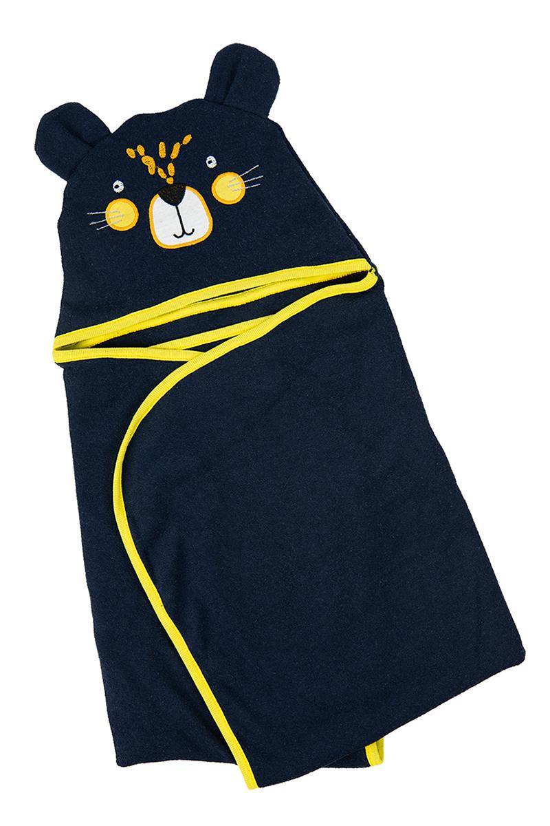 Уголок-пеленка с вышивкой, темно-синий 150133605-040