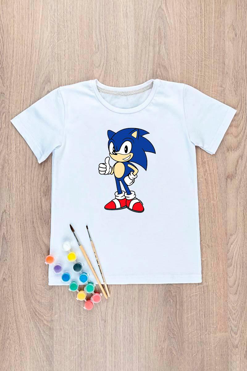Футболка-раскраска детская Соник, 260315111-099