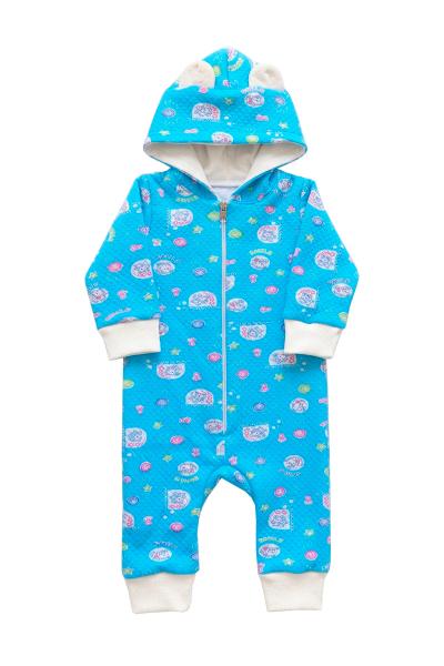 Комбінезон з вушками для малюків, блакитний 060302012-016