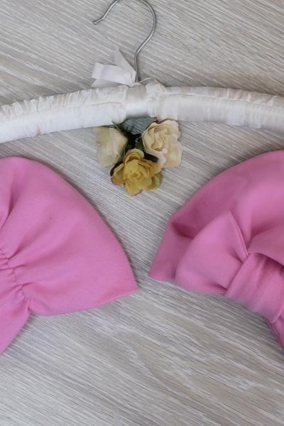 Шапка-чалма для дівчаток, рожева 041004115-005