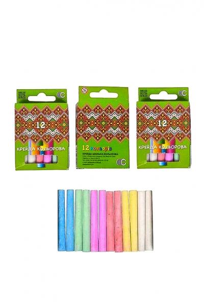 Крейда 12 кольорів, асорті 5025