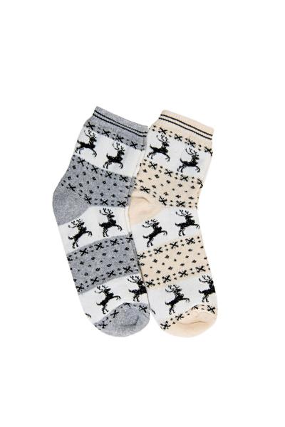 Носки женские зимние с махрой, бежевые 1035675976-040