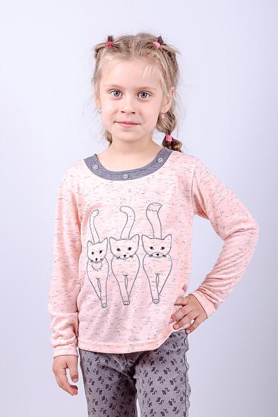 Блуза детская, персиковая 010086109-038