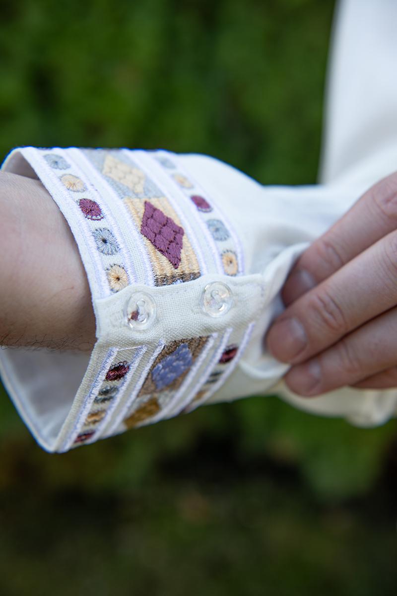 Вышиванка мужская, молочная 470149193-035