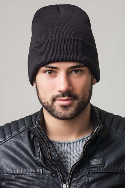 Шапка мужская зимняя, черная 043100100-002