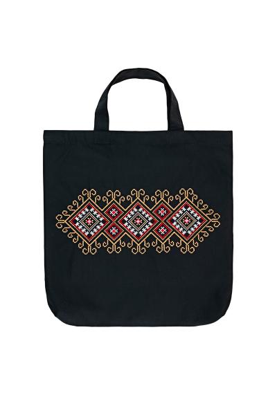 Эко сумка, Орнамент, черная 800840241-002
