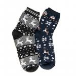 Шкарпетки жіночі зимові з махрою, темно-сині1035675976-040