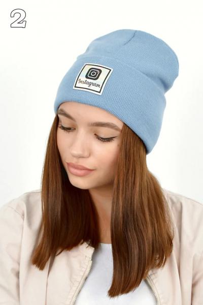 Шапка Instagram/Tik-Tok, блакитна 041016-026
