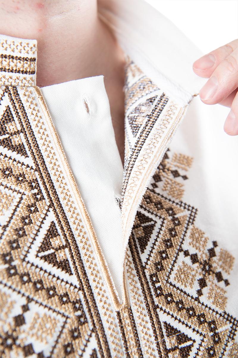 Вышиванка мужская, молочная 470153193-035