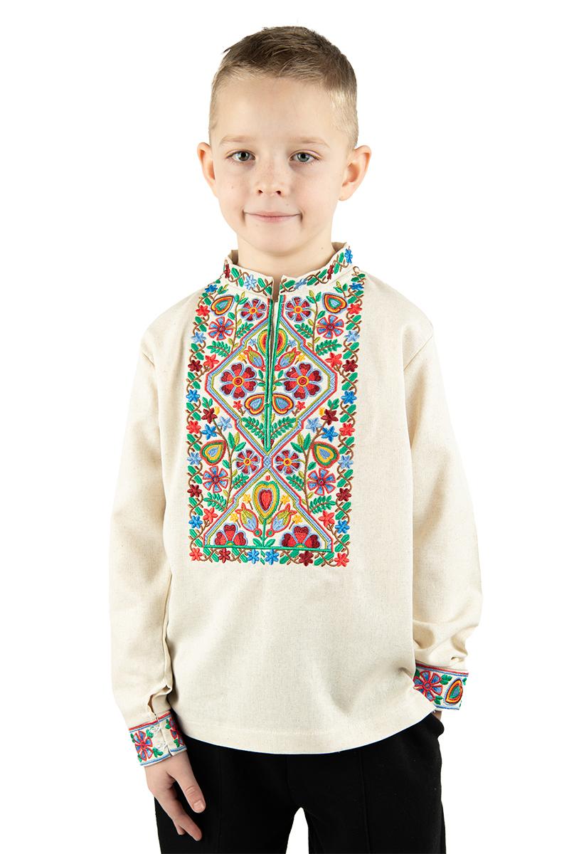 Вышиванка для мальчиков, натуральная 210528193-333