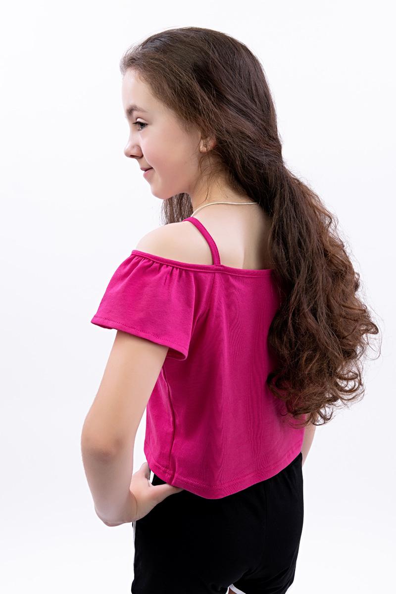 Блуза для девочек подростков, малиновая 010397111-006