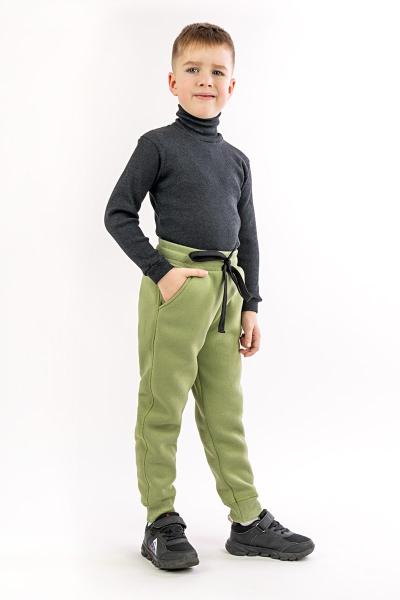 Детские теплые штаны, оливковые 030367204-125