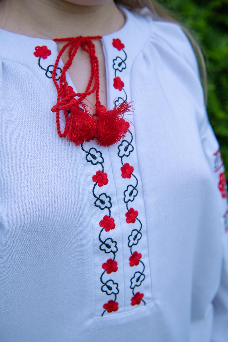 Вишиванка для дівчаток, біла 010426193-001