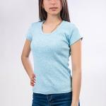 Блуза жіноча, блакитна 300981175-026