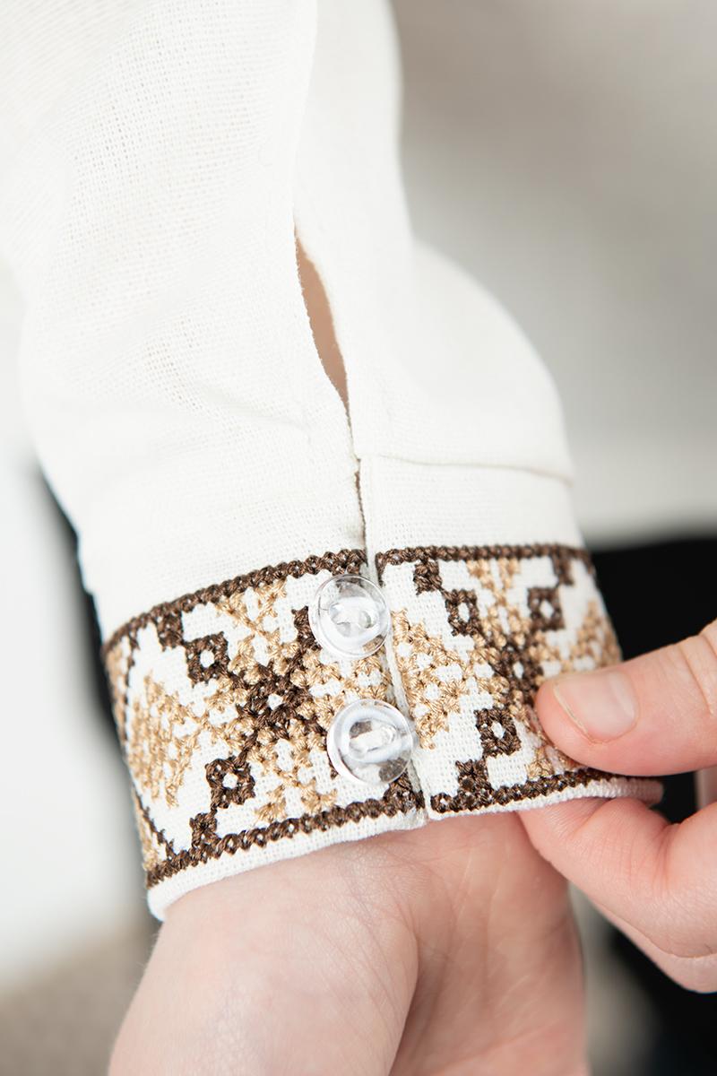 Вишиванка для хлопчиків, молочна 210529193-035