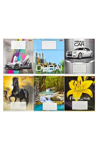 Тетрадь в клетку 36 листов, ассорти 50080