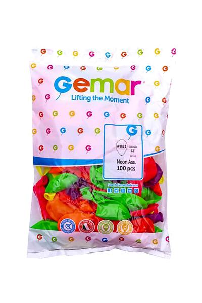 Шарики надувные 30 см, неоновые 11811