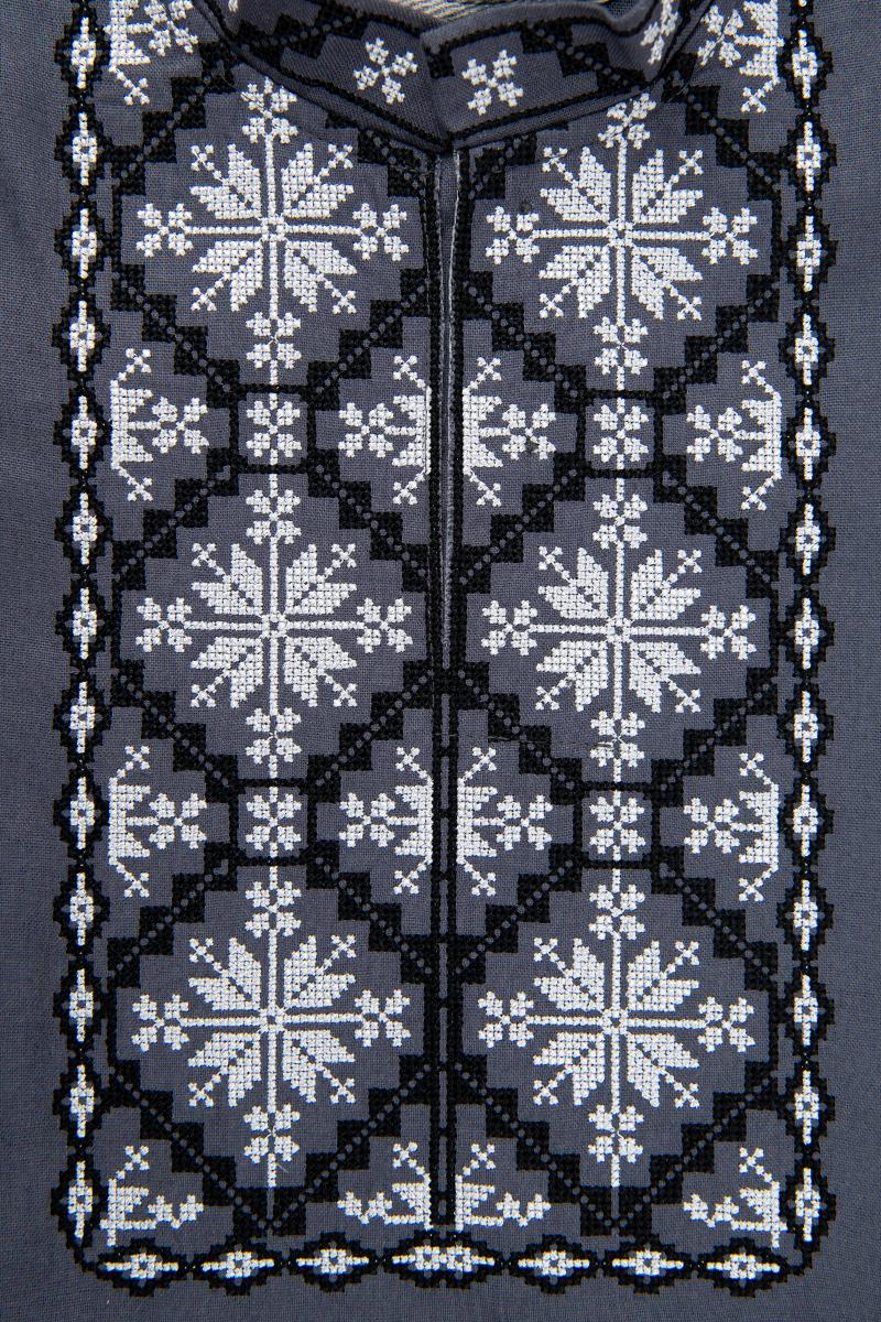 Вишиванка для хлопчиків, темно-сіра 210523193-044