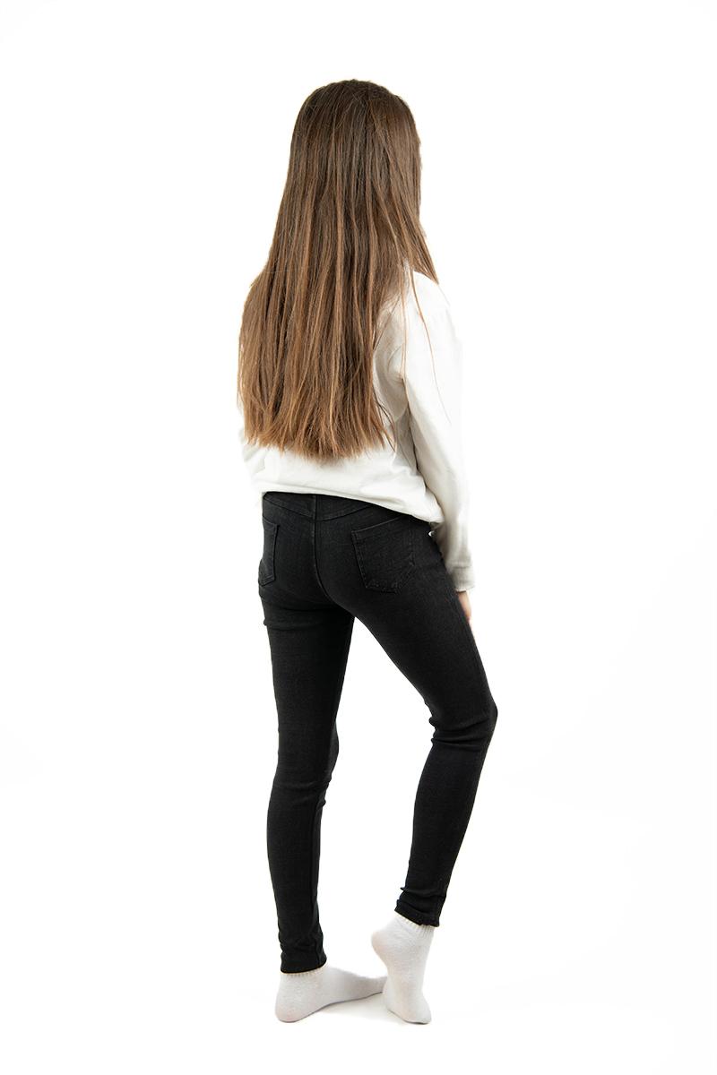 Джеггинсы для девочки, черные 030910143-002