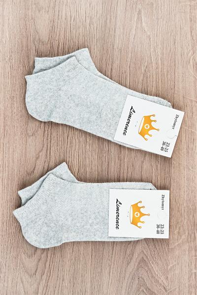 Шкарпетки жіночі укорочені, сірий меланж 600019105-027