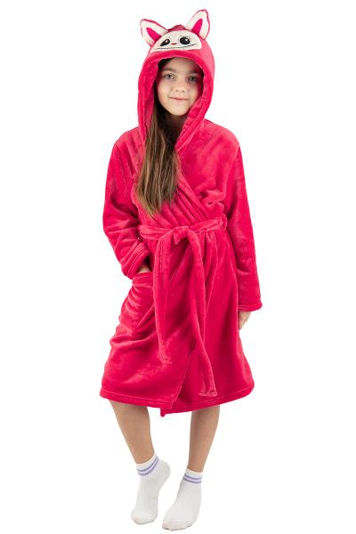 Халат детский Лабубу, малиновый 270198504-006