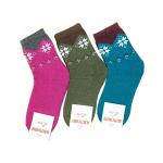 Шкарпетки жіночі високі на махрі, хакі 600777-022