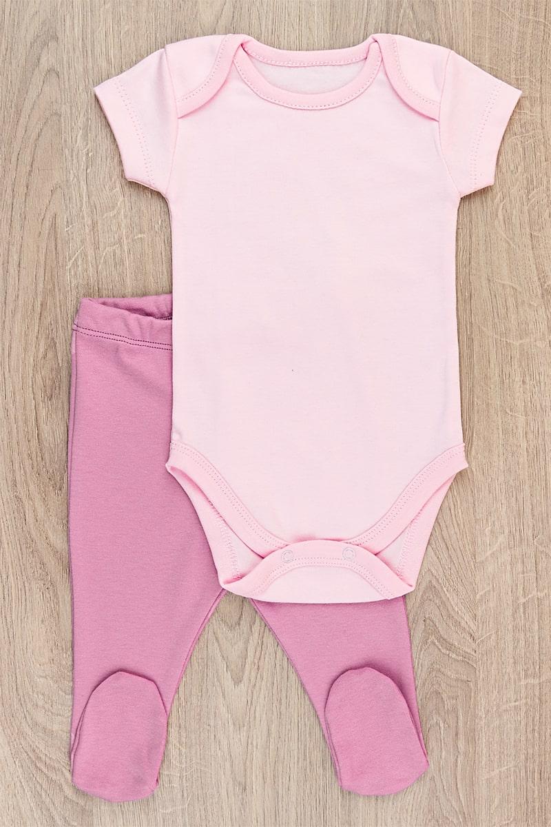 Костюм для малюків, трипредметний, попелясто-рожевий 070308304-303