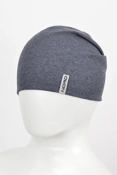 Шапка с отворотом, серая 0420002-023