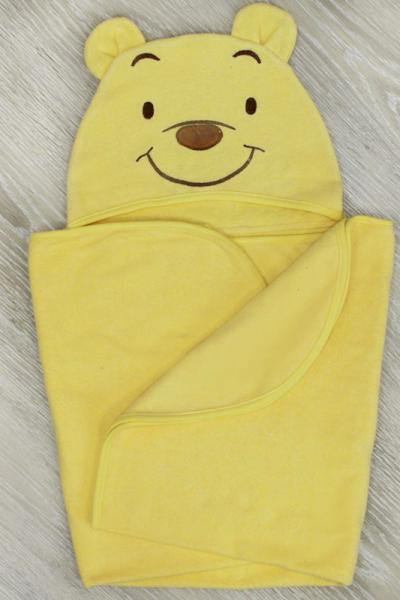 Уголок-пеленка детская с вышивкой ВИННИ, светло-желтая 150056605-135і