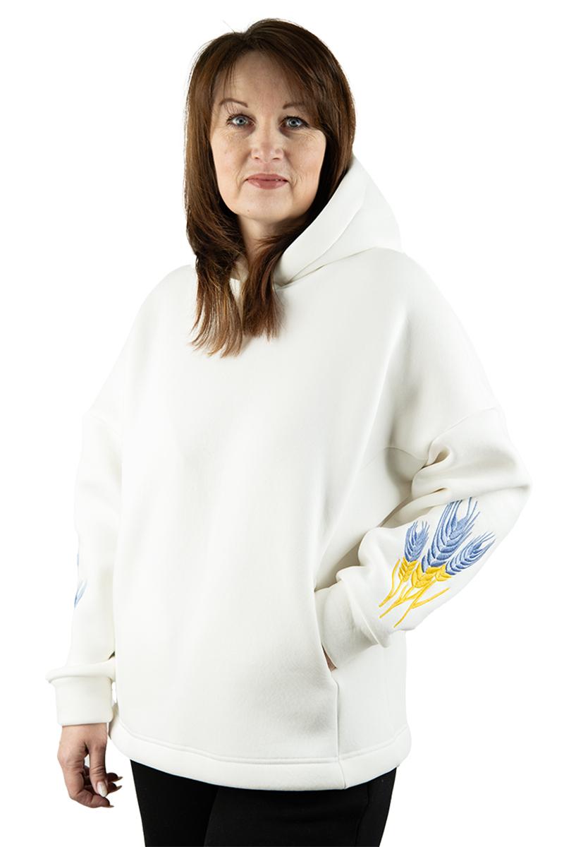 Жіночий худі, молочний 400821204-035